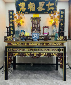 Hoành phi câu đối Triện đơn giản và án gián thờ đẹp