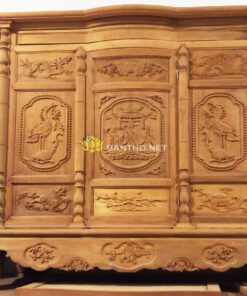 Mẫu tủ thờ Tam Đa cánh cong gỗ Gụ