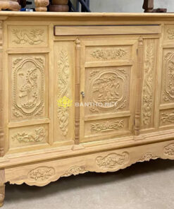 Mẫu tủ thờ đẹp chạm Tam Đa cánh phẳng